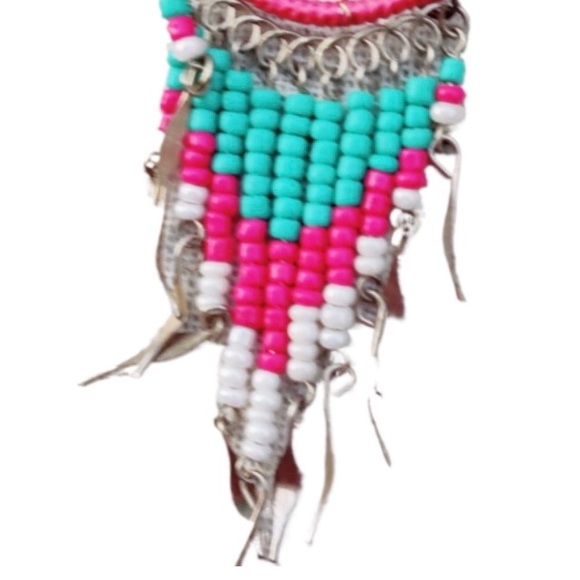 Vintage Boho Native Style Dreamcatcher Dangle Earrings - Picture 4 of 6